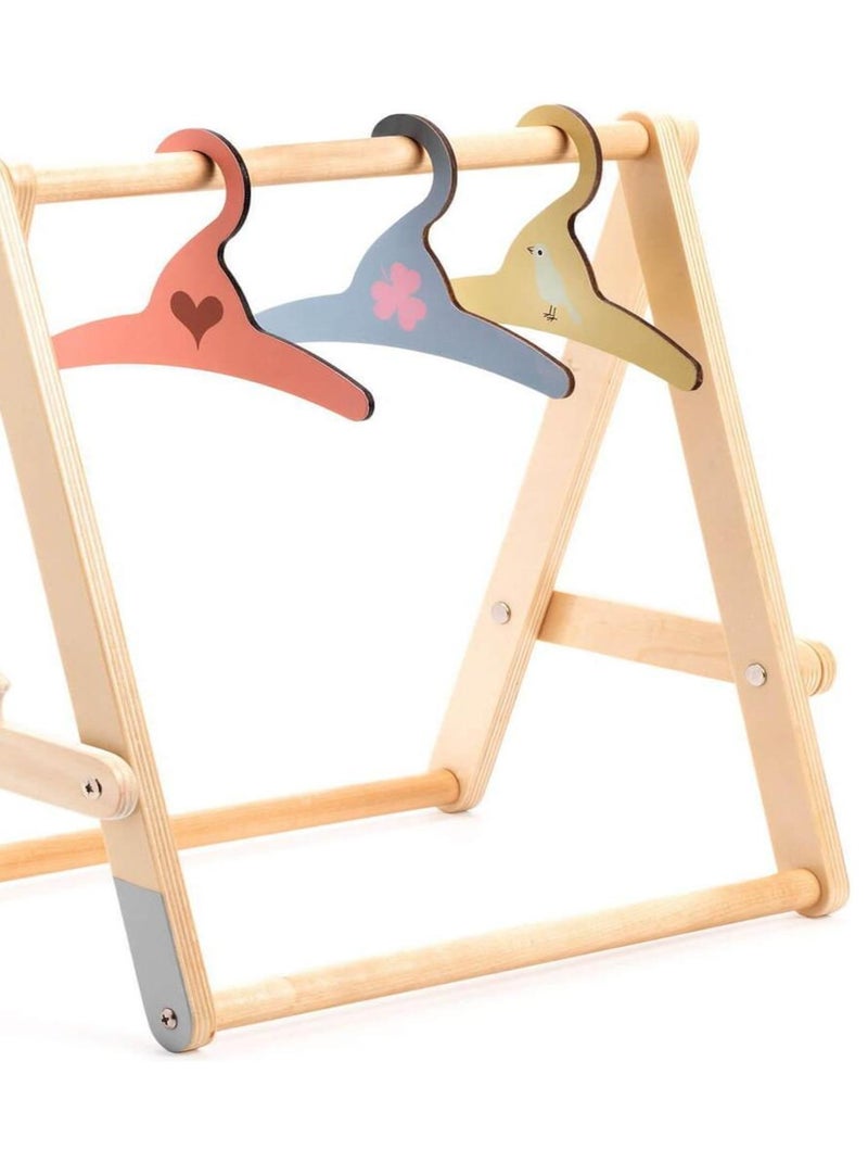 Accessoire pour poupon Poméa 32 cm : Portant vêtements, 3 cintres N/A - Kiabi