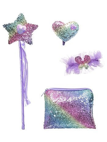 Accessoires de déguisement de princesse à paillettes