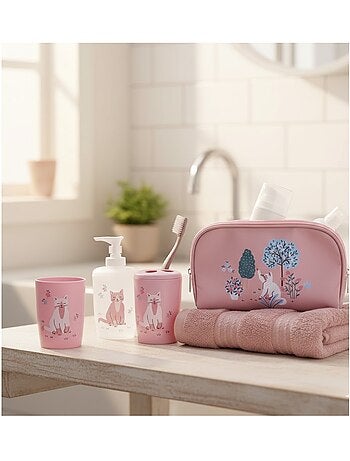 Accessoires de salle de bain 4 pieces Petit chaton