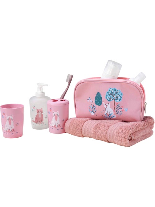 Accessoires de salle de bain 4 pieces Petit chaton - Kiabi