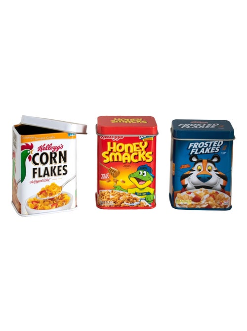 Accessoires pour cuisine enfant - set de 3 boîtes métalliques céreales - Kiabi
