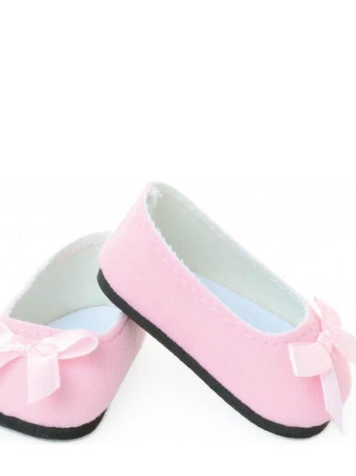 Accessoires pour poupée de 39 à 48 cm : Chaussures ballerines suède roses - Kiabi