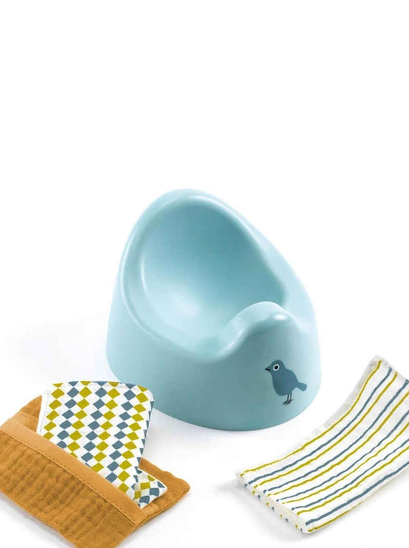 Accessoires pour poupon Poméa 32 cm : Pot et Lingettes N/A - Kiabi