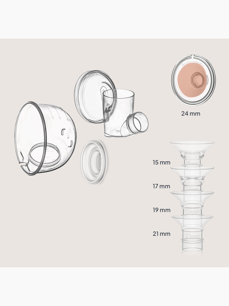Accessoires pour tire-lait Fidi Free Set Bleu ciel/Gris/Blanc perle/Transparent - Kiabi