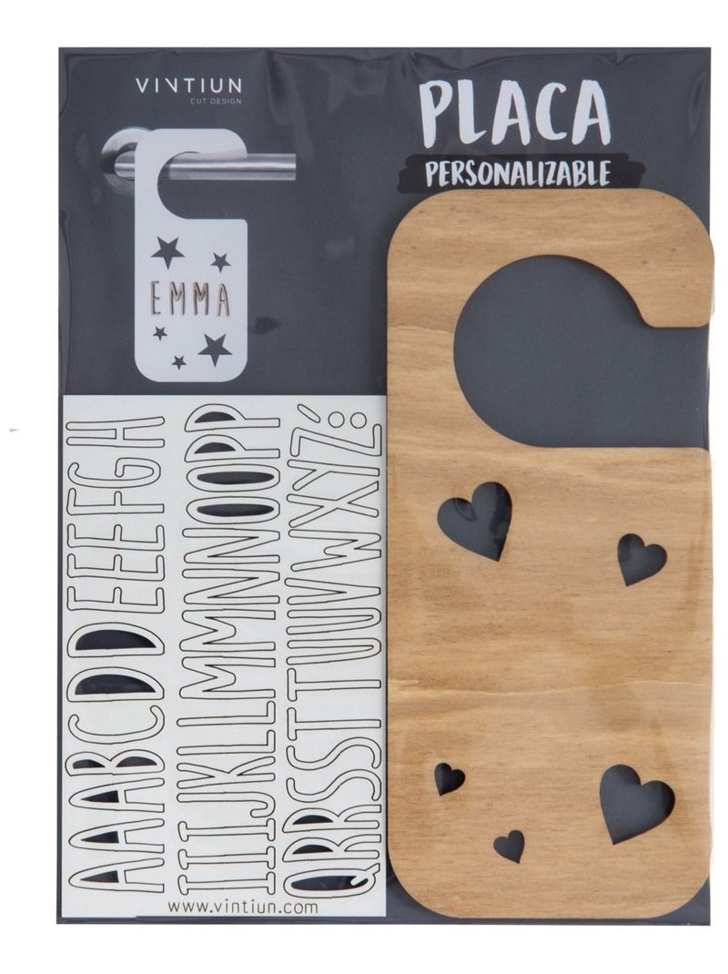 Accroche-porte personnalisable Cœurs Beige - Kiabi