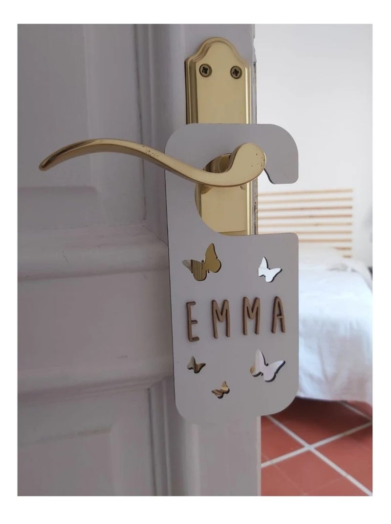Accroche-porte personnalisable Papillons Blanc - Kiabi