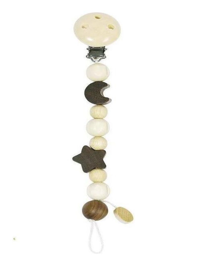 Accroche tétine Lune/Etoile Beige - Kiabi