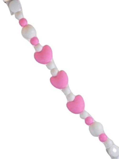 Accroche Tétine Non Toxique Coeur Rose - Kiabi