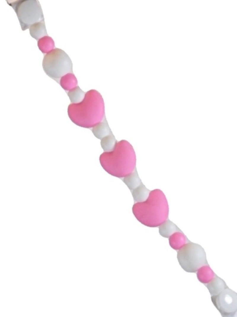 Accroche Tétine Non Toxique Coeur Rose Rose - Kiabi