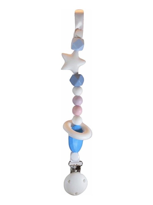Accroche-Tétine sans BPA Hochet Bleu - Kiabi