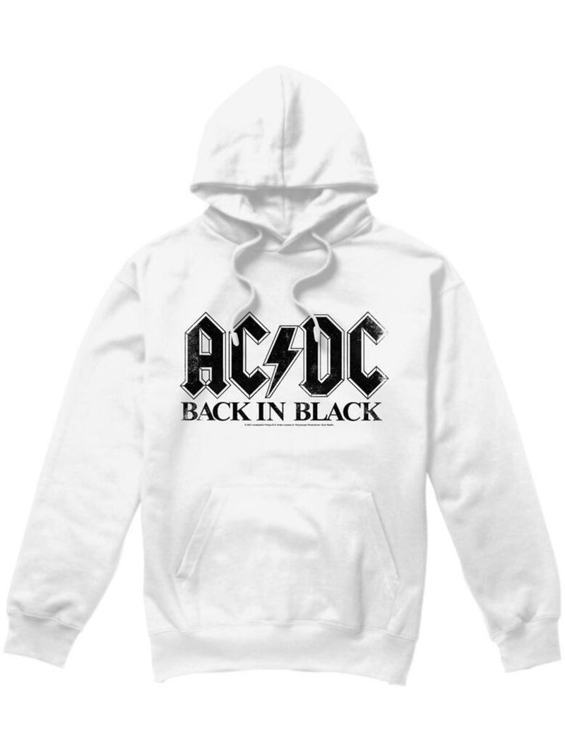 AC/DC - Sweat à capuche BACK IN BLACK Blanc - Kiabi