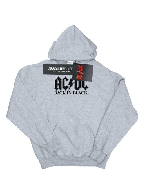 AC/DC - Sweat à capuche BACK IN BLACK - Kiabi