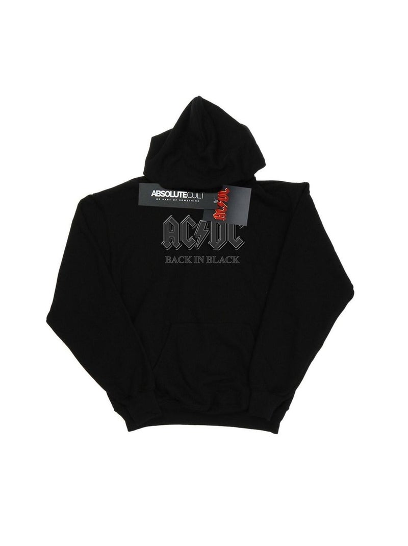 AC/DC - Sweat à capuche BACK IN BLACK Noir - Kiabi