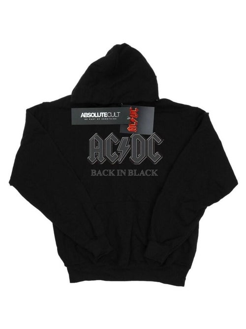 AC/DC - Sweat à capuche BACK IN BLACK - Kiabi