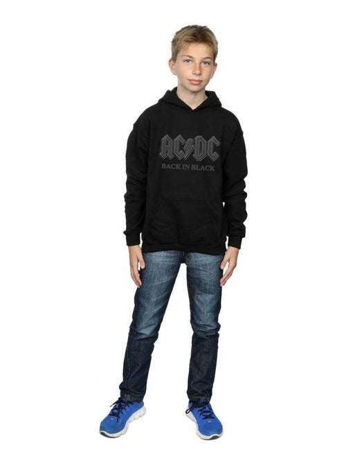 AC/DC - Sweat à capuche BACK IN BLACK - Kiabi
