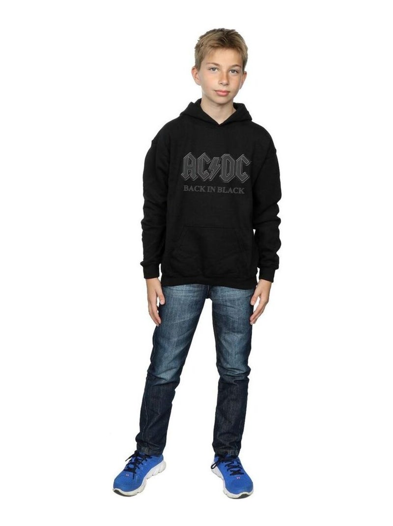 AC/DC - Sweat à capuche BACK IN BLACK Noir - Kiabi