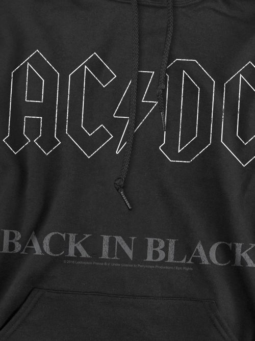 AC/DC - Sweat à capuche BACK IN BLACK - Kiabi