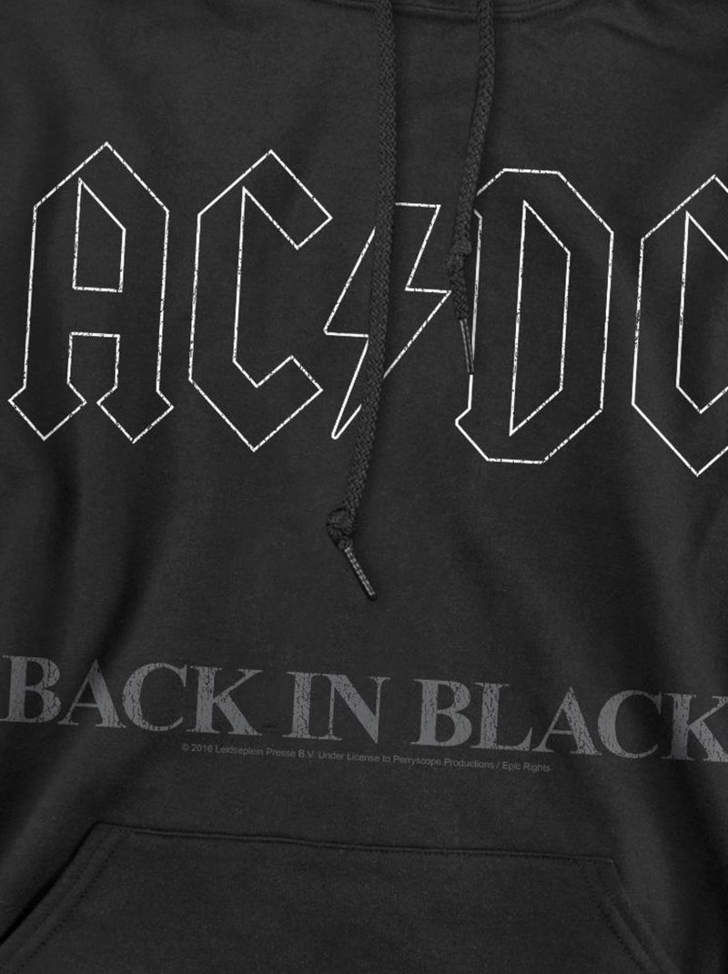 AC/DC - Sweat à capuche BACK IN BLACK Noir - Kiabi