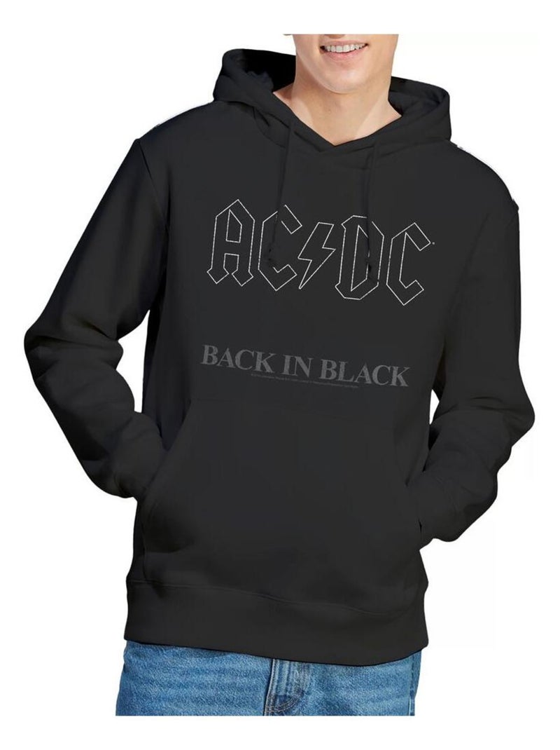 AC/DC - Sweat à capuche BACK IN BLACK Noir - Kiabi