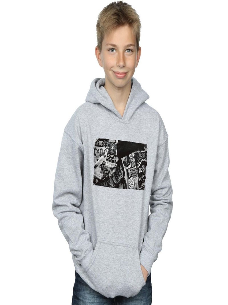 AC/DC - Sweat à capuche Gris chiné - Kiabi