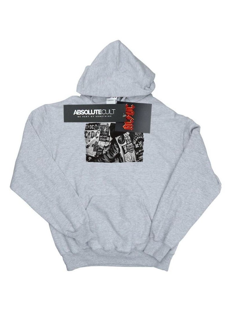 AC/DC - Sweat à capuche Gris chiné - Kiabi