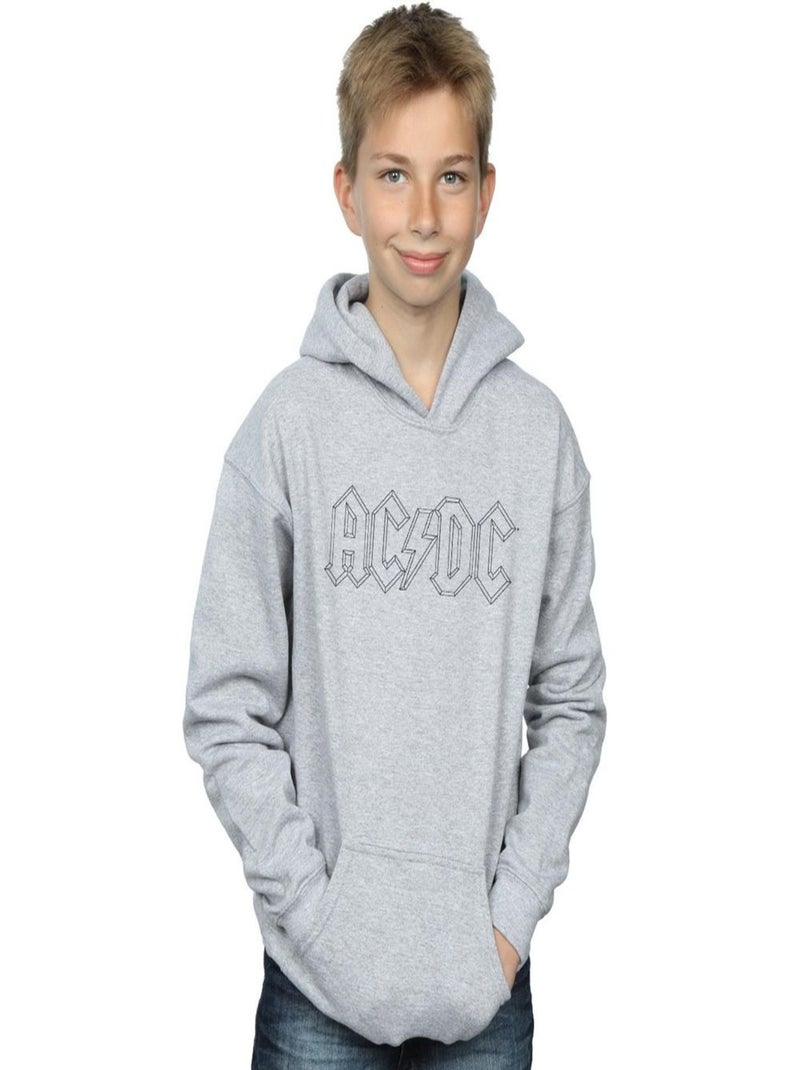 AC/DC - Sweat à capuche Gris chiné - Kiabi