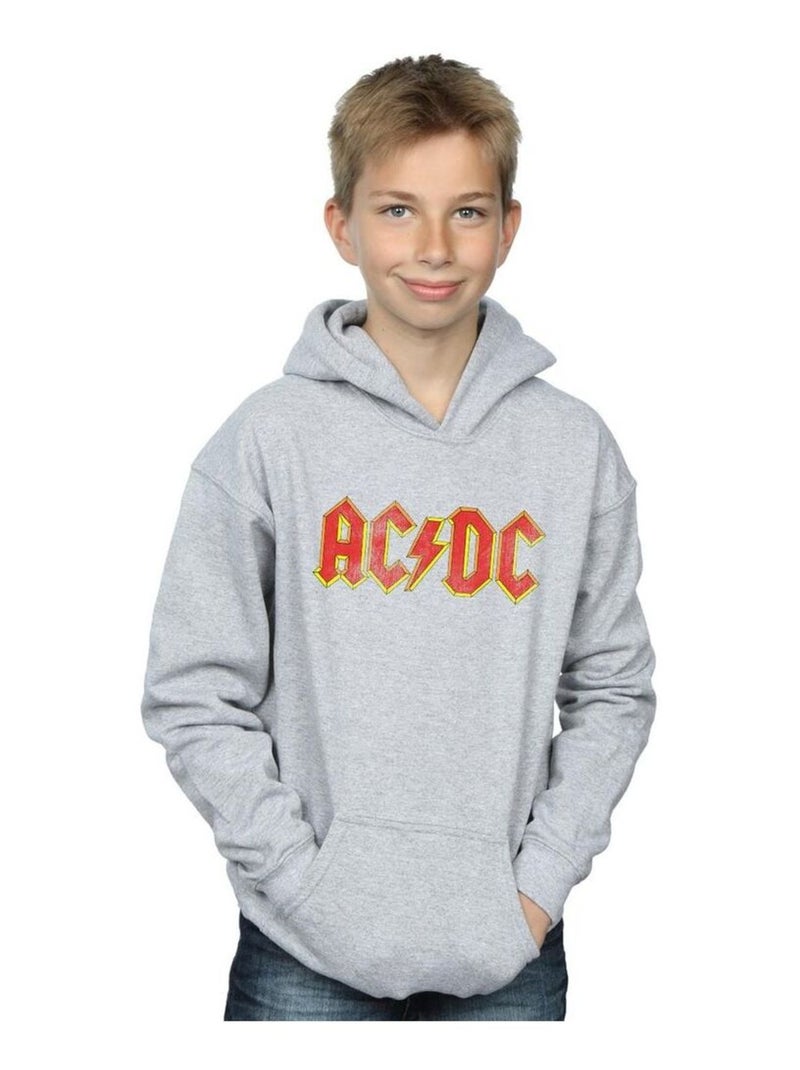 AC/DC - Sweat à capuche Gris chiné - Kiabi