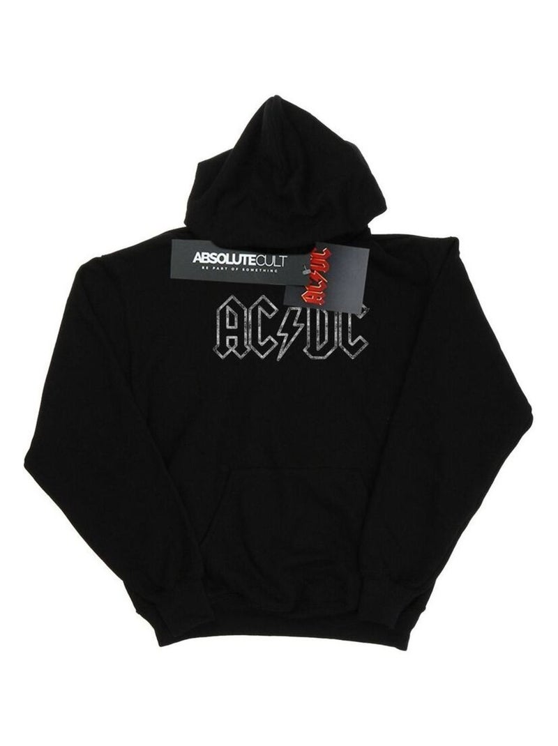 AC/DC - Sweat à capuche motif/style Logo dentelé Noir - Kiabi
