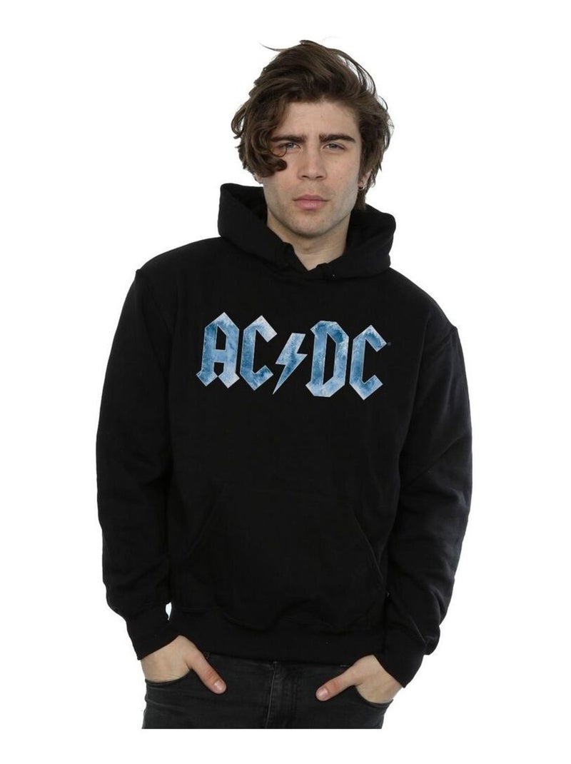 AC/DC - Sweat à capuche motif/style Logo glace Noir - Kiabi