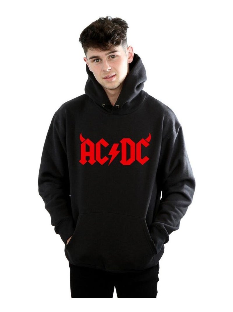 AC/DC - Sweat à capuche motif/style logo Noir - Kiabi