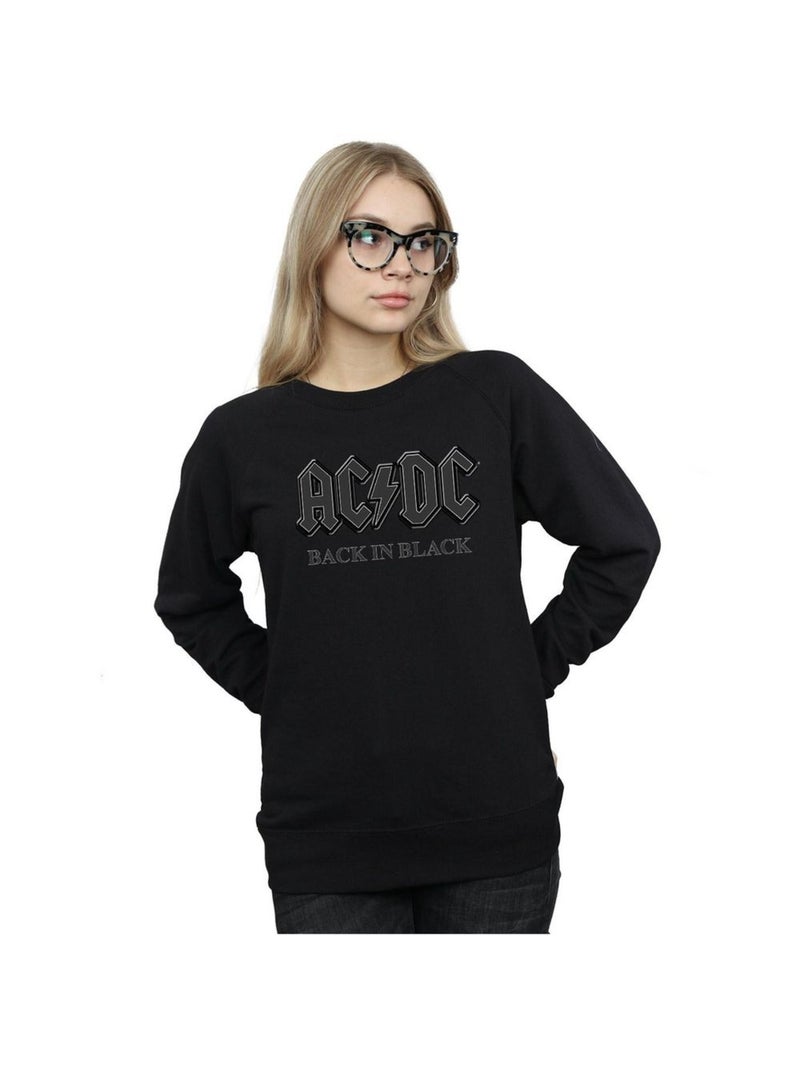 AC/DC - Sweat BACK IN BLACK Noir - Kiabi