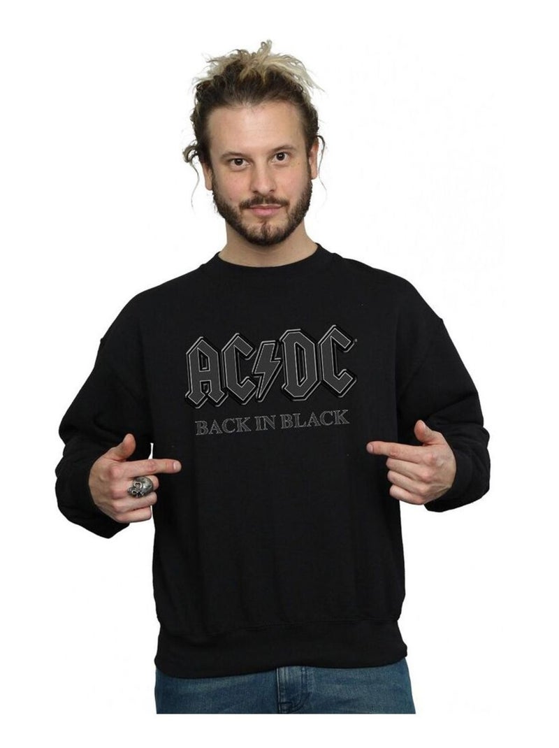 AC/DC - Sweat BACK IN BLACK Noir - Kiabi
