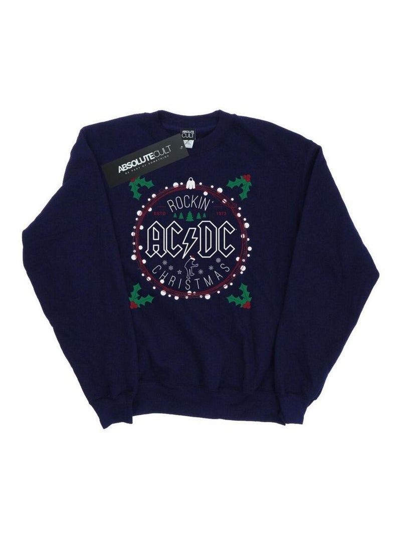 AC/DC - Sweat Bleu marine - Kiabi