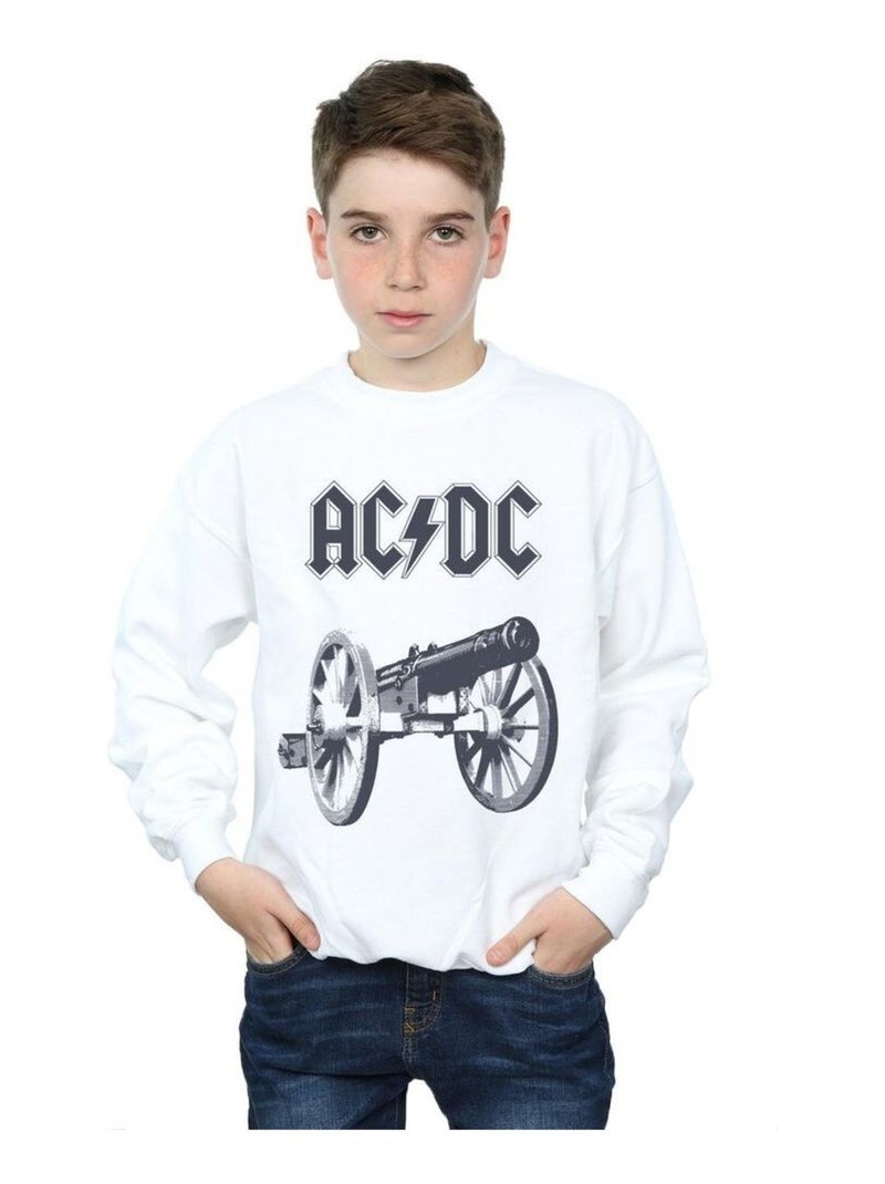 AC/DC - Sweat FOR THOSE ABOUT TO ROCK Blanc - Kiabi