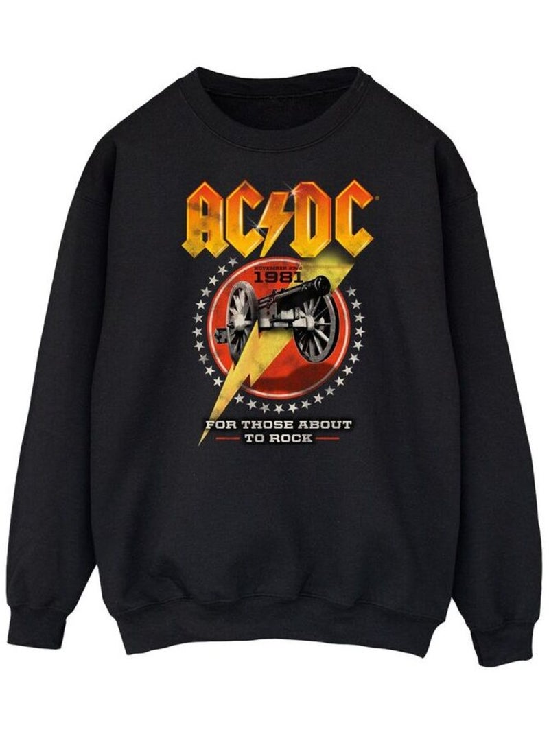 AC/DC - Sweat FOR THOSE ABOUT TO ROCK Noir - Kiabi