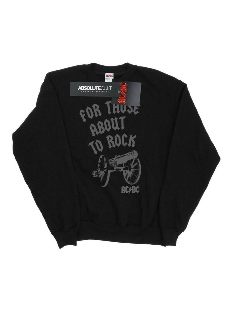 AC/DC - Sweat FOR THOSE ABOUT TO ROCK Noir - Kiabi
