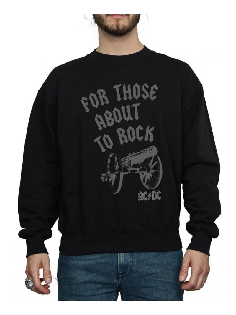 AC/DC - Sweat FOR THOSE ABOUT TO ROCK Noir - Kiabi