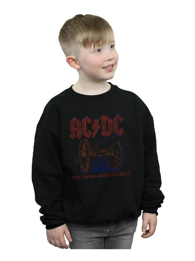 AC/DC - Sweat FOR THOSE ABOUT TO ROCK Noir - Kiabi