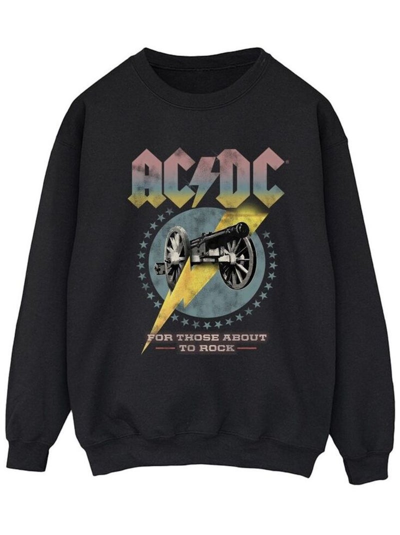 ACDC - Sweat FOR THOSE ABOUT TO ROCK Noir - Kiabi