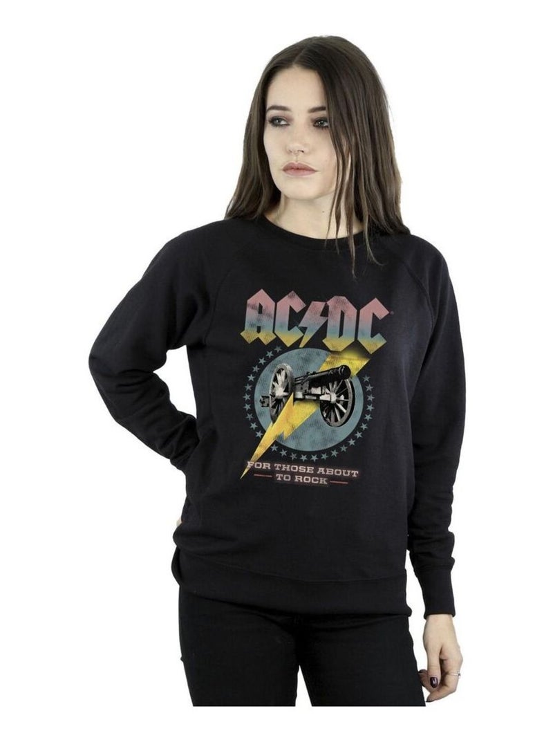 ACDC - Sweat FOR THOSE ABOUT TO ROCK Noir - Kiabi