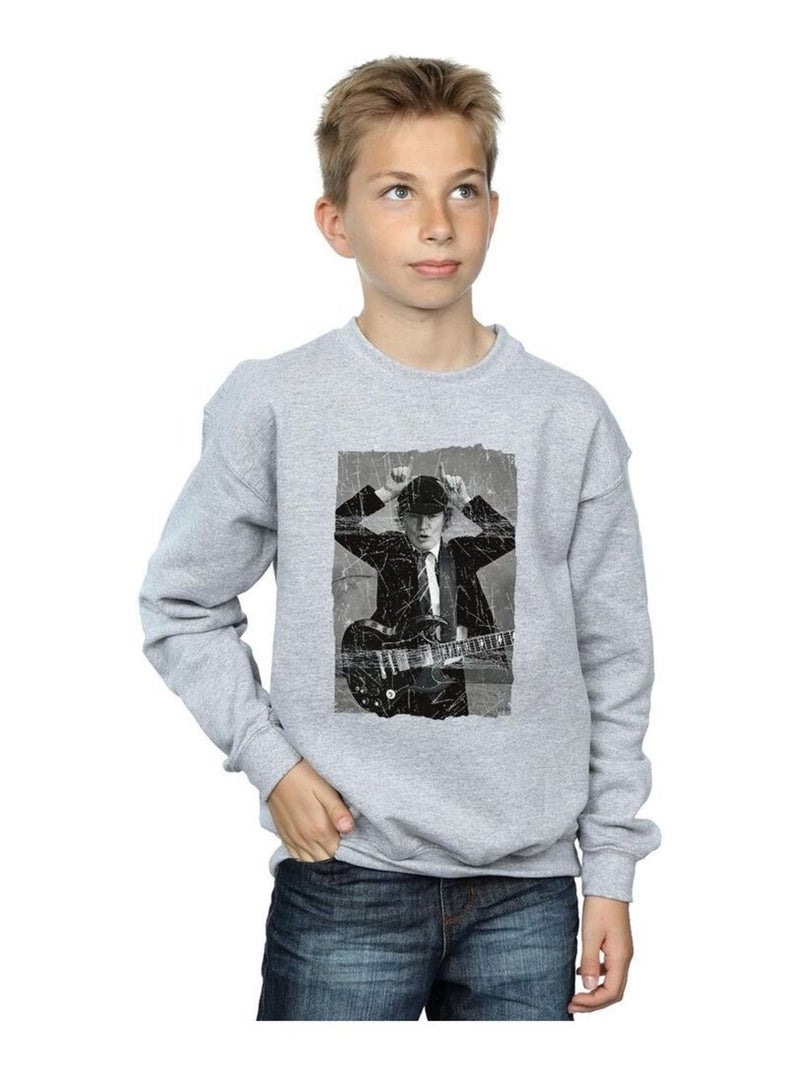 AC/DC - Sweat Gris chiné - Kiabi
