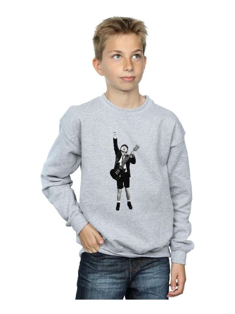 AC/DC - Sweat Gris chiné - Kiabi