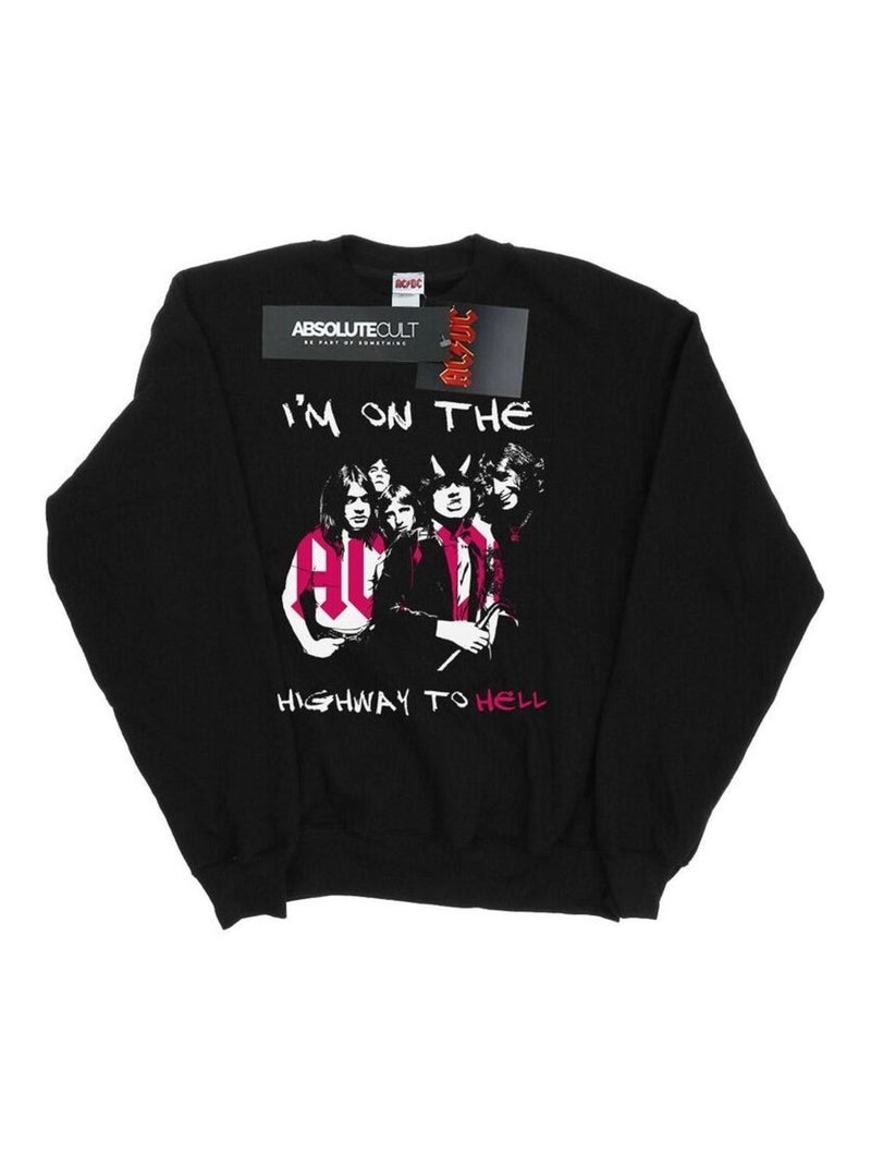 AC/DC - Sweat I'M ON THE HIGHWAY TO HELL Noir - Kiabi
