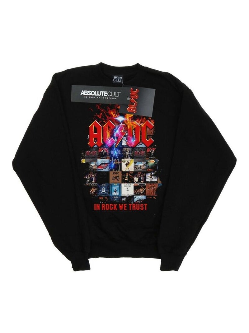 AC/DC - Sweat IN ROCK WE TRUST Noir - Kiabi