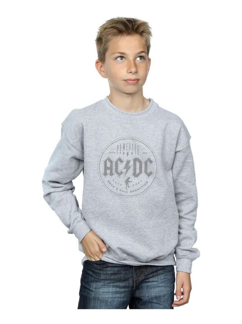 AC/DC - Sweat ROCK N ROLL DAMNATION Gris chiné - Kiabi