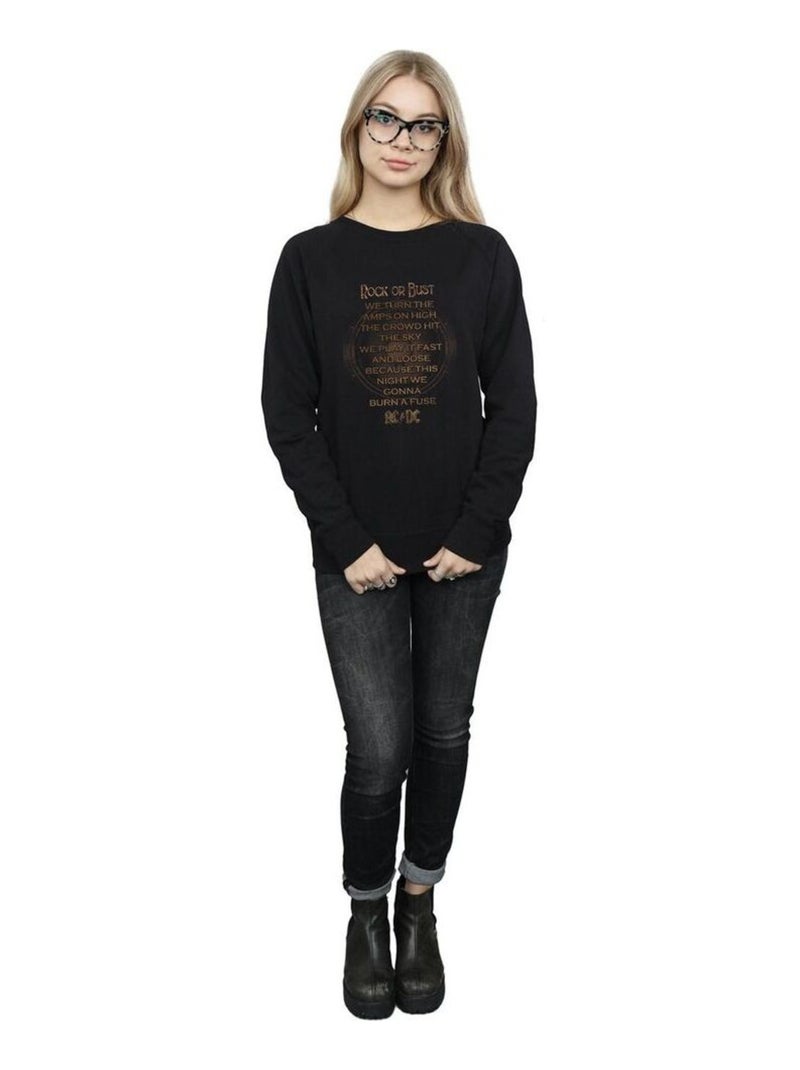 AC/DC - Sweat ROCK OR BUST Noir - Kiabi