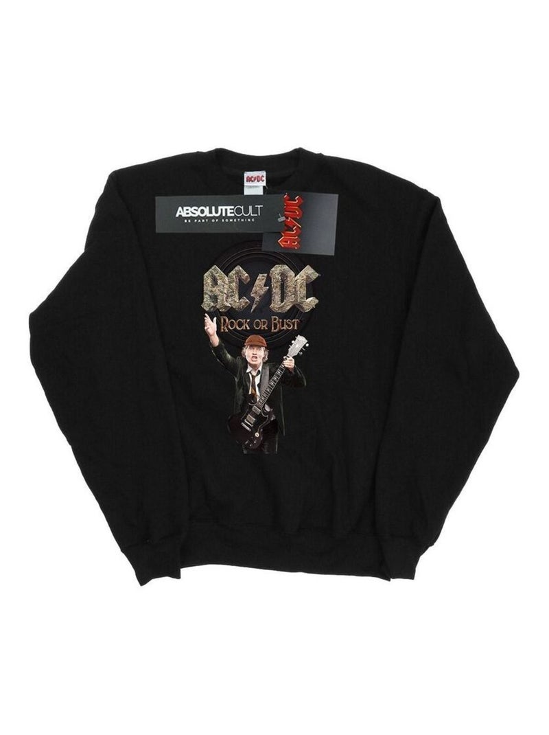 AC/DC - Sweat ROCK OR BUST Noir - Kiabi