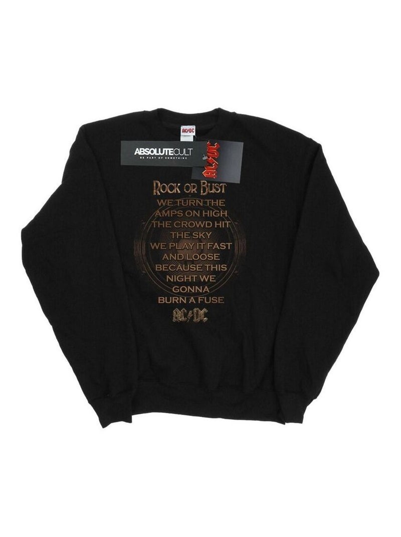AC/DC - Sweat ROCK OR BUST Noir - Kiabi