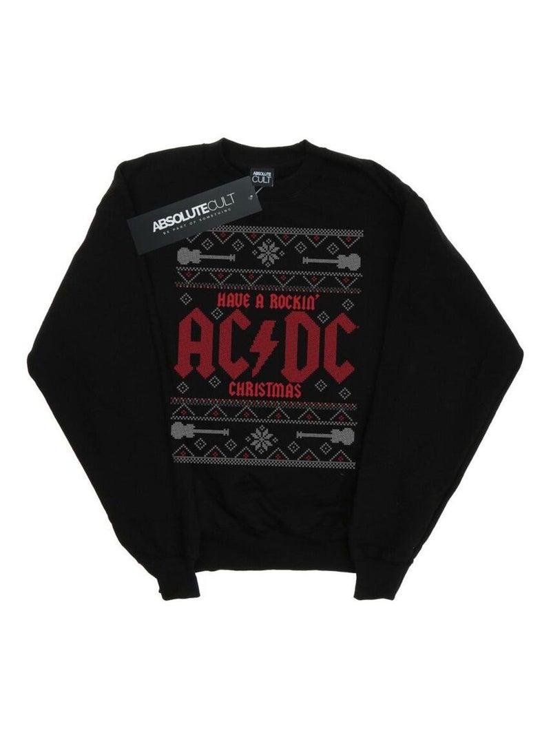 AC/DC - Sweat ROCKIN' CHRISTMAS Noir - Kiabi