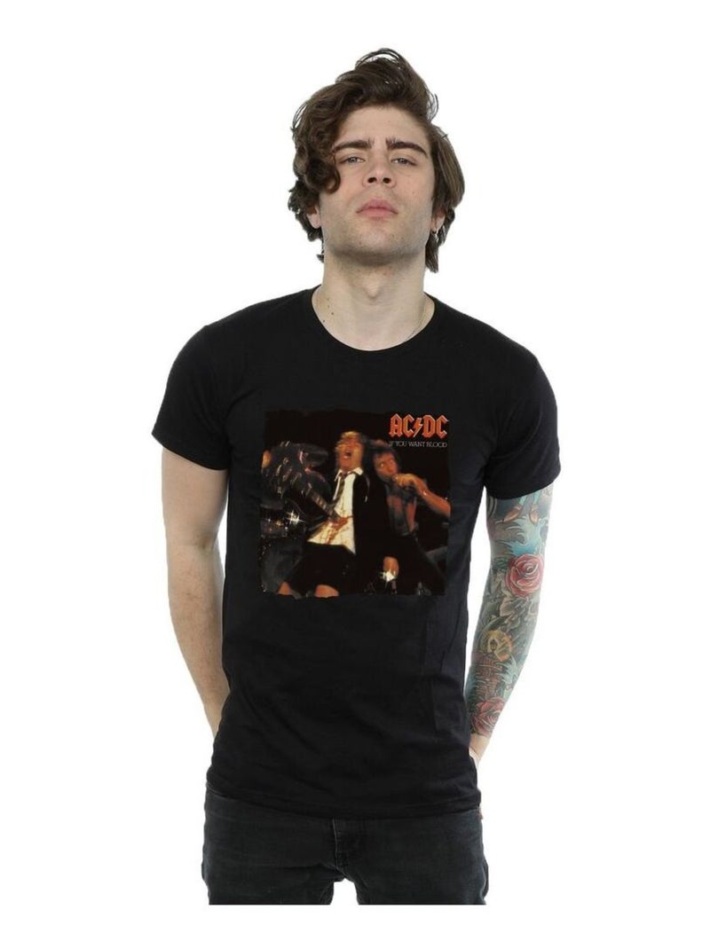 AC/DC - T-shirt Amis imaginaires YOU WANT BLOOD Noir - Kiabi